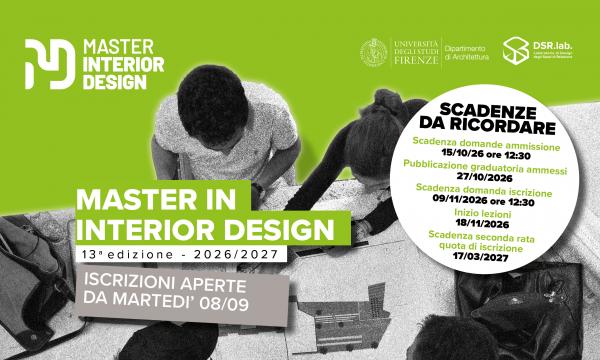 ISCRIZIONI APERTE - MASTER INTERIOR DESIGN